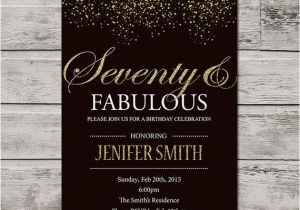 Seventy Birthday Invitations 70th Birthday Invitation for Women Printable Seventy and