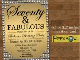 Seventy Birthday Invitations Printable Gold Pearl 70th Birthday Invitation Card Seventy