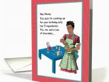 Sexy Birthday Card for Him Black Retro Housewife Cooking Up Sexy Birthday Card 1071343