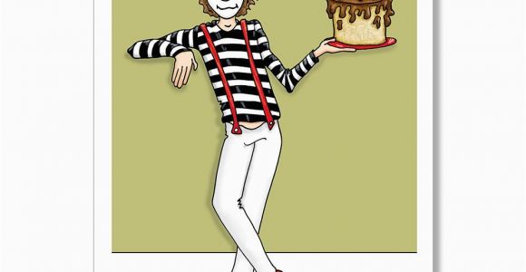 Sexy Birthday Cards for Men Funny Birthday Card Mime Birthday Card Adult Birthday Card