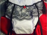 Sexy Birthday Gifts for Her Gag Gift Adult Diaper with Lace Garter Straps Over the