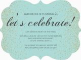 Sexy Birthday Invitations Blue Faux Glitter Let 39 S Celebrate Birthday Invitation