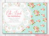 Shabby Chic Birthday Invitation Templates Free Shabby Chic Birthday Invitations Template Best Template