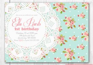 Shabby Chic Birthday Invitation Templates Free Shabby Chic Birthday Invitations Template Best Template