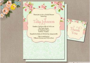 Shabby Chic Birthday Invitation Templates Free Shabby Chic Bridal Shower Invitations Free by Poofyprints