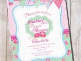 Shabby Chic Birthday Invitation Templates Free Template Shabby Chic Baby Shower Invitation Templates