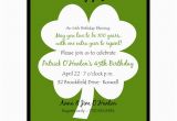 Shamrock Birthday Invitations Classic Shamrock Birthday Invitations Paperstyle