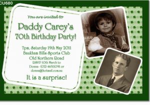 Shamrock Birthday Invitations Cu680 Irish Shamrock Invitation Mens Birthday