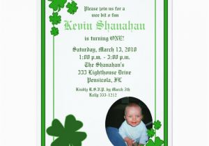 Shamrock Birthday Invitations Personalized Irish Birthday Invitations