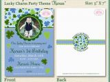 Shamrock Birthday Invitations St Patrick 39 S Birthday Party Invitation Photo Shamrock Boy