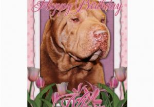 Shar Pei Birthday Card Happy Birthday Mom Shar Pei Lucky Card Zazzle