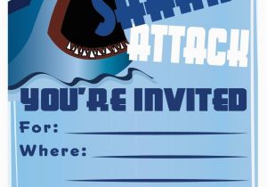 Shark Birthday Invitations Free Printables Shark Invitation Template Templates Data