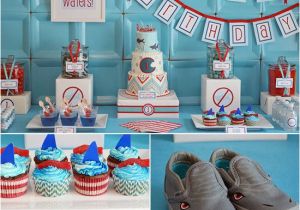 Shark Decorations for Birthday Party Shark themed Birthday Party Popsugar Moms