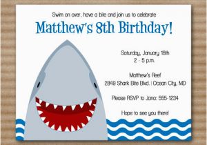 Shark Invites Birthday Party 6 Best Images Of Shark Birthday Invitations Printable