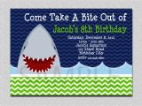 Shark Invites Birthday Party Shark Birthday Invitation Shark Birthday Party Invitation