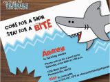 Shark Invites Birthday Party Shark Birthday Invitations Printable Shark Invites Shark