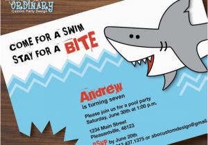 Shark Invites Birthday Party Shark Birthday Invitations Printable Shark Invites Shark