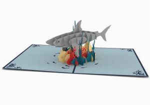 Shark Tank Birthday Cards Pop Up Shark Birthday Card Happy Birthday Card by Lovepopcards