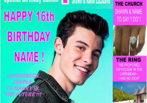Shawn Mendes Birthday Card Shawn Mendes A5 39 Magazine Style 39 Personalised Birthday