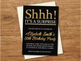 Shhh Birthday Invitations Shhh It 39 S A Surprise Birthday Invitation Printable Gold