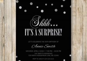 Shhh Birthday Invitations Shhh It 39 S A Surprise Birthday Party Invitation Surprise