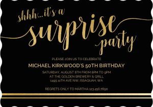 Shhh Birthday Invitations Shhh Its A Surprise 50th Birthday Invitation 50th