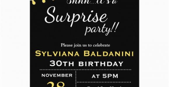 Shhh Birthday Invitations Shhh Its A Surprise Party Birthday Invitation Zazzle Com