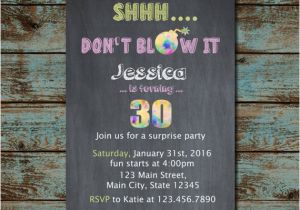 Shhh Birthday Invitations Shhh Surprise Any Age Surprise Birthday Invitation by