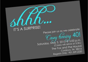 Shhh Birthday Invitations Shhh Surprise Birthday Invitations Printable Digital File