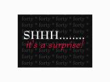 Shhh Birthday Invitations Surprise fortieth Birthday Invitation Shhh Zazzle