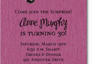 Shhh Surprise Birthday Invitations Shimmery Hot Pink 39 Shhh 39 Surprise Party Invitations