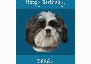 Shih Tzu Birthday Cards Birthday Daddy Shih Tzu Dog Greeting Card Zazzle