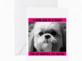 Shih Tzu Birthday Cards Shih Tzu Heaven Greeting Card by Cafepets