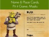 Shrek Birthday Invitations Free Printable Shrek Birthday Party Invitation Game
