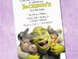 Shrek Birthday Invitations Shrek and Friends Birthday Invitation