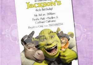 Shrek Birthday Invitations Shrek and Friends Birthday Invitation