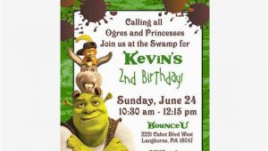 Shrek Birthday Invitations Shrek Birthday Invitation 5 X 7 Digital Invitation