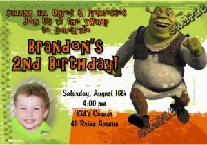 Shrek Birthday Invitations Shrek Birthday Invitations