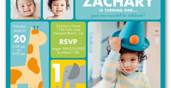Shutterfly 1st Birthday Invitations Zoo Birthday Invitations Shutterfly