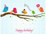 Singing Birthday Cards Free Download Birthday Greeting Card with Birds On the Branch Singing