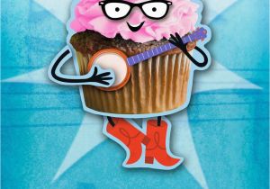 Singing Birthday Cards Hallmark Banjo Cupcake Musical Birthday Card with Motion End Of