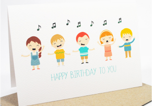 Singing Happy Birthday Cards Happy Birthday Card Kids Singing Happy Birthday Hbc169