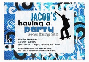 Skateboard Birthday Invitations Free Birthday Party Invitation Templates Dolanpedia