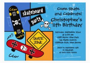 Skateboard Birthday Invitations Skate Skateboard Party Birthday Invitations Zazzle