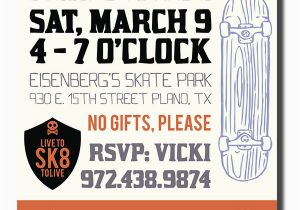 Skateboard Birthday Invitations Skateboard themed Birthday Party Invite On Behance