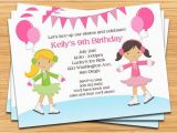 Skating Rink Birthday Invitations Ice Skating Birthday Party Invitation