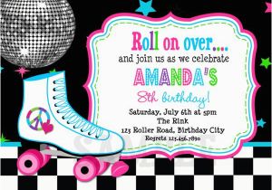 Skating Rink Birthday Invitations Roller Skating Birthday Invitations Ideas Bagvania Free