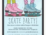 Skating Rink Birthday Invitations Roller Skating Birthday Party Invitation