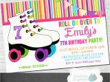 Skating Rink Birthday Invitations Roller Skating Skate Invitation Birthday Party Girl Printable