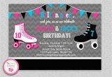 Skating Rink Birthday Invitations Siblings Roller Skating Birthday Invitation by